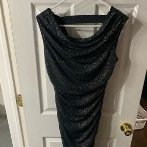 Fitted dress- charcoal grey with sparkle